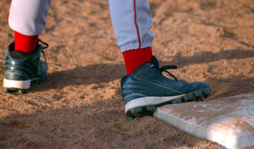 A base runner who is trapped on the base paths between defensive players may be referred to as being "in a pickle".