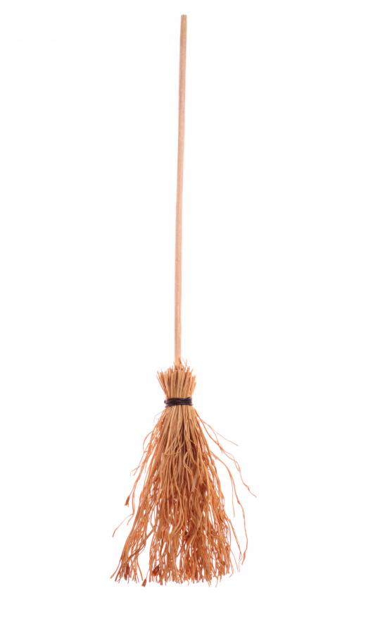 Broomsticks are often used by witches and wizards to fly in the Harry Potter books.