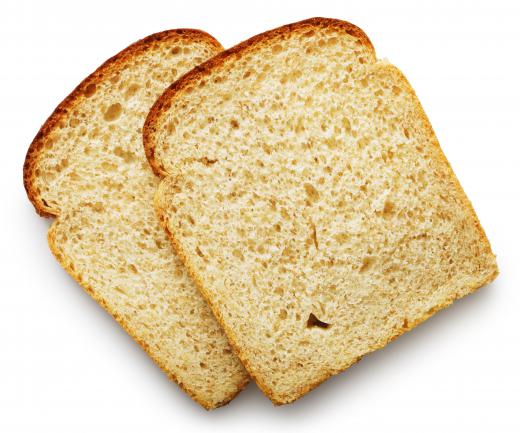 Slices of bread.