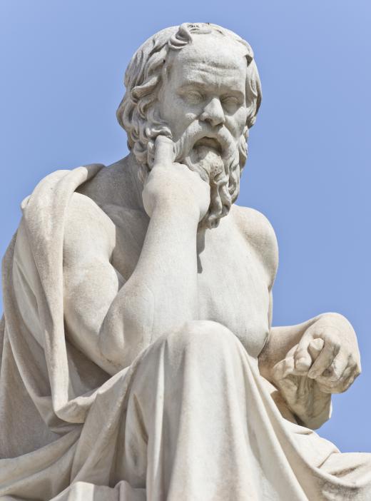 A statue of Socrates.